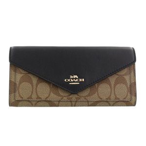 NEW*Coach Slim Envelope Wallet In Signature Canvas